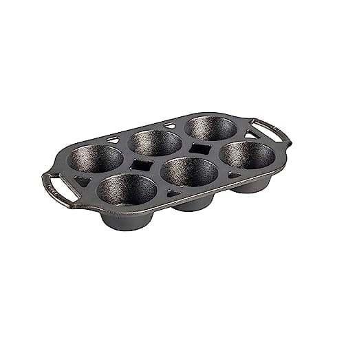 Lodge Cast Iron Muffin Pan, 6 wells