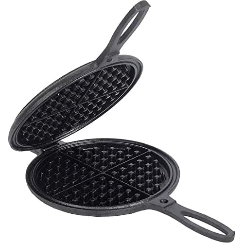 Lehman's Cast Iron Waffle Maker, 7-inch