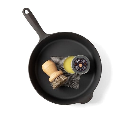 Field Company No. 8 Cast Iron Skillet (10.25-inch) with Cleaning Kit