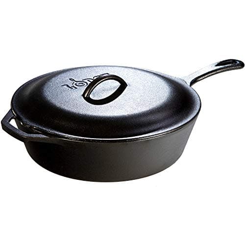 Lodge Covered Deep Skillet, 12-inch / 5 qt (L10CF3)