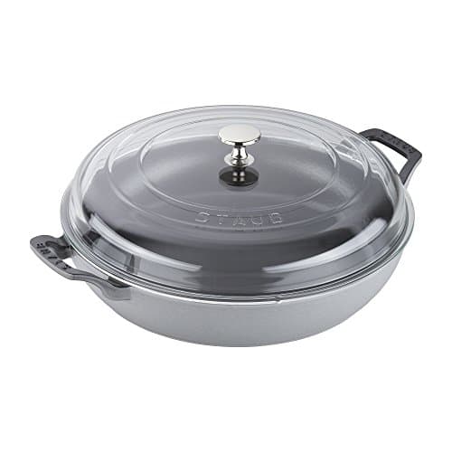 Staub Cast Iron Braiser with Glass Lid, 3.5 qt